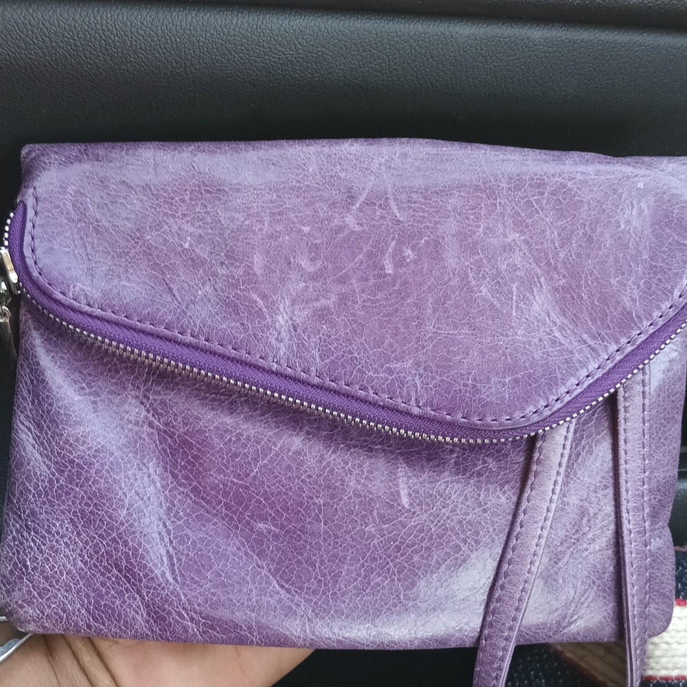 Hobo leather Wristlet/Shoulder Bag